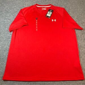 Men’s Under Armour HeatGear Short Sleeve Loose T-Shirt Large Red NWT
